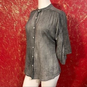 JOSH PODOLL Organic Cotton Ombré Top Blouse Shirt XS